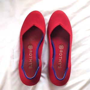 Rothy's ballet flats, red, size 8